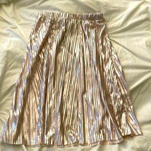 J. Crew Crewcuts metallic micropleat shimmer skirt size 10.